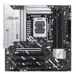 Top-down view of an ASUS Z97-PRO WiFi motherboard with CPU socket, RAM slots, PCIe slots, and aluminum heatsinks.