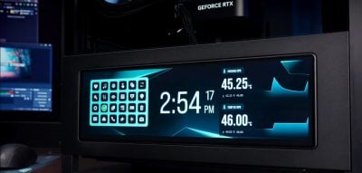 Caja CORSAIR FRAME 4000D LCD negra completamente ensamblada