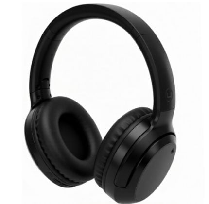 Black over-ear headphones with plush ear cushions and an adjustable headband.