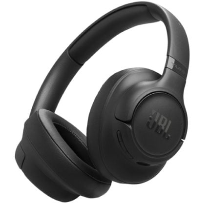 Black over-ear JBL headphones with padded ear cups and headband (wireless)