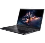 Black laptop on a white background, screen showing a rocket breaking through clouds in space wallpaper