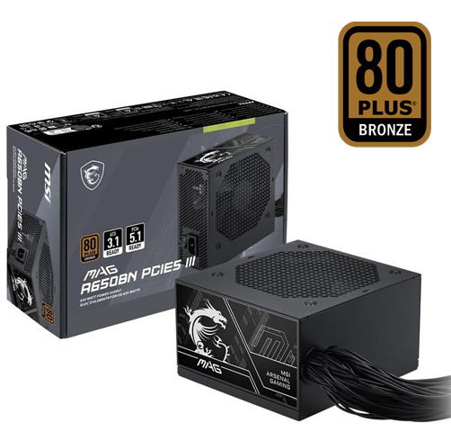 MSI MAG A650BN PCIE5 III – 650W – 80 Plus