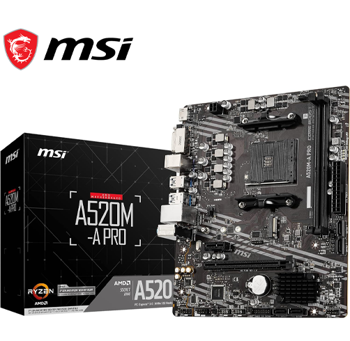 MSI PRO A520M-S – AM4 – DDR4 – Negro